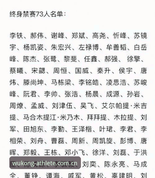 最新悟空体育下载 中国足协第三批禁足名单全面评测:从悟空体育视角看足坛反腐风暴